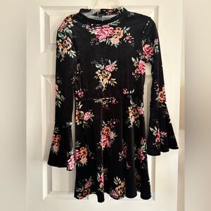 Floral Dress with Bell sleeves